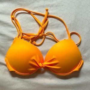 California Sunshine Small Orange Bikini Top; Never Worn